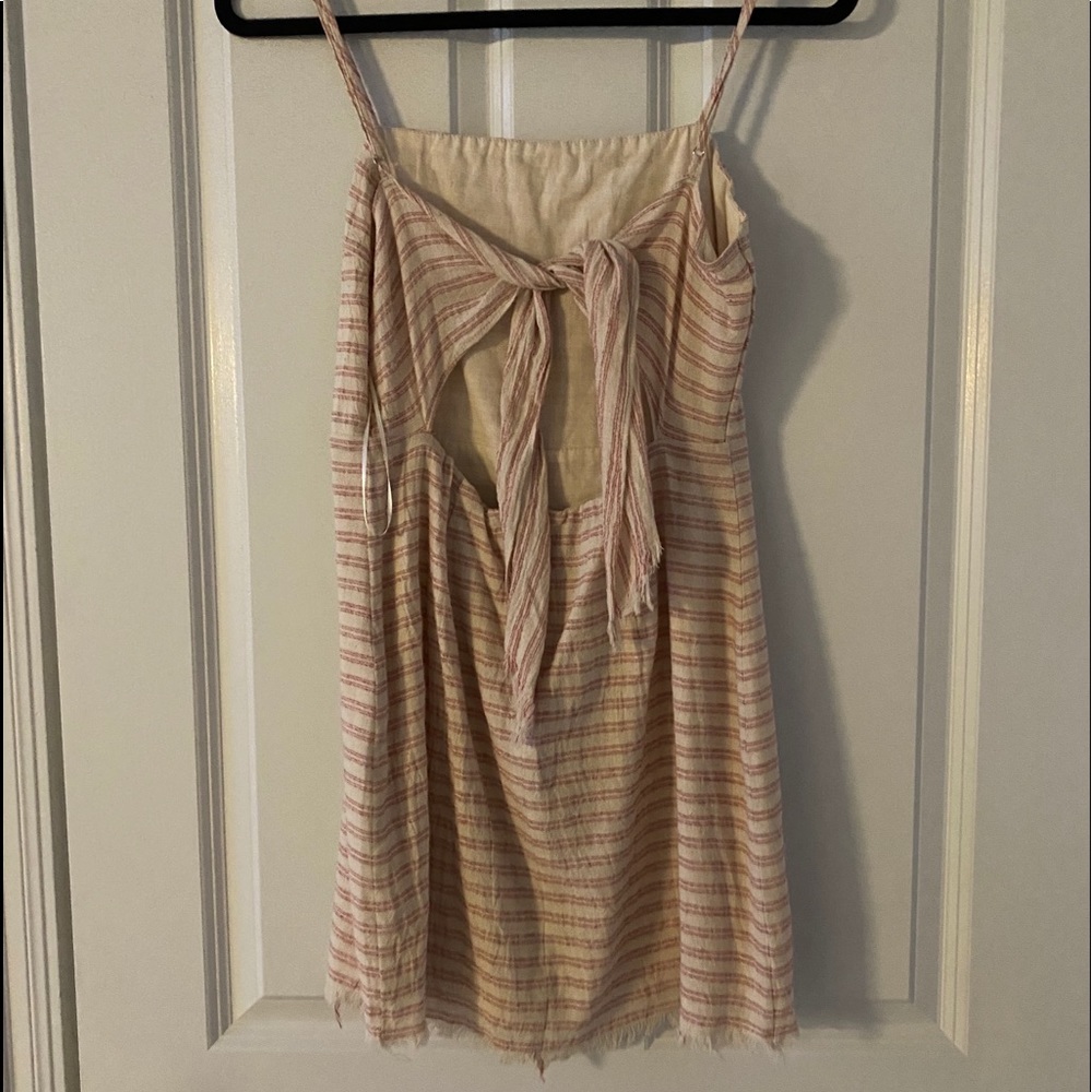 Pink/ white mini casual dress